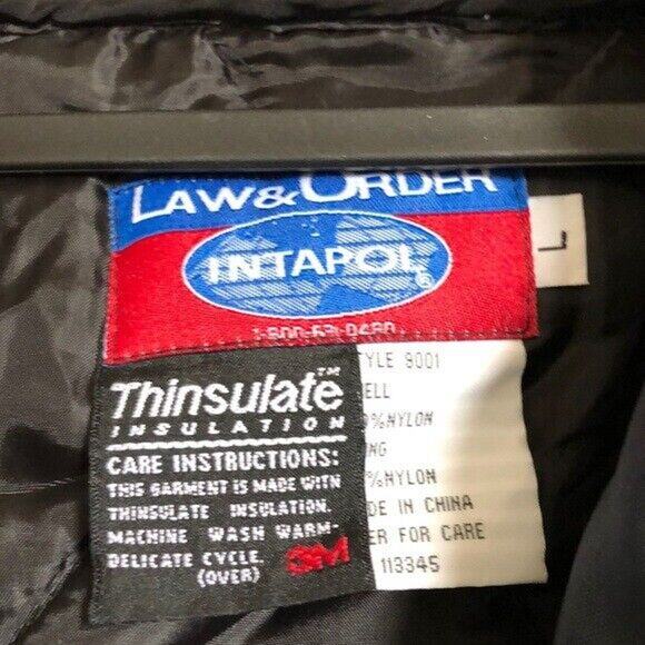Law and Order Intapol‎ thinsulate security jacket Men’s size L Landmark Security - Picture 4 of 7